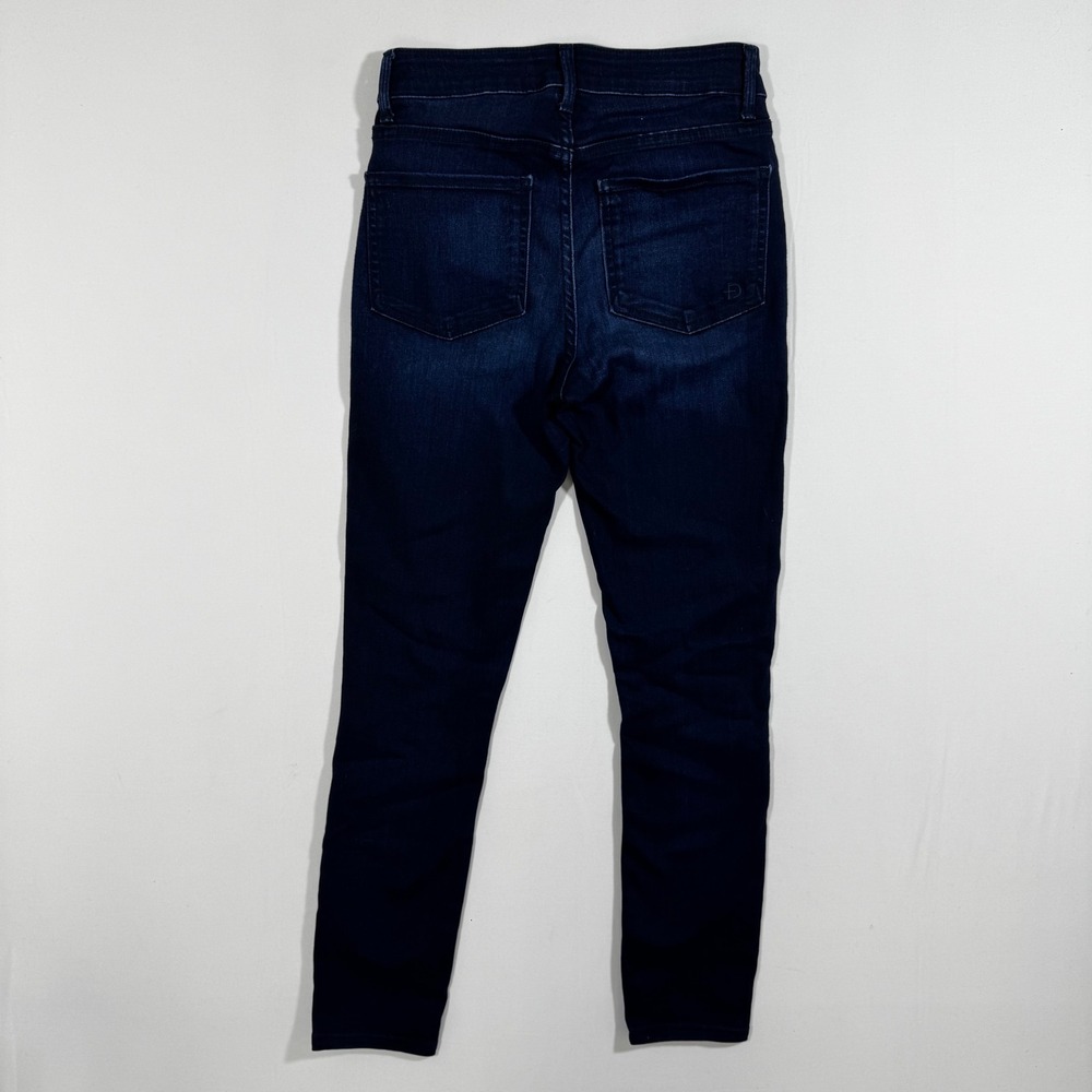 Fidelity Women Skinny Jeans Dark Blue Denim 24 Minimalist Casual Capsule US Made - Picture 4 of 9